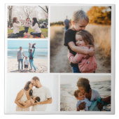 写真コラージュアイディアギフト作成5枚の写真 タイル (正面)