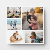 写真コラージュアイディアギフト作成5枚の写真 フォトプラーク (正面)