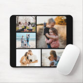写真コラージュアイディアギフト作成5枚の写真 マウスパッド (マウス)