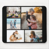 写真コラージュアイディアギフト作成5枚の写真 マウスパッド (正面)
