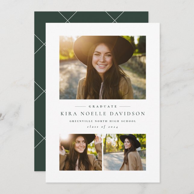 写真コラージュクラシックの卒業発表 (正面/裏面)