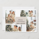 写真コラージュメリークリスマスホリデーカード シーズンカード (正面)
