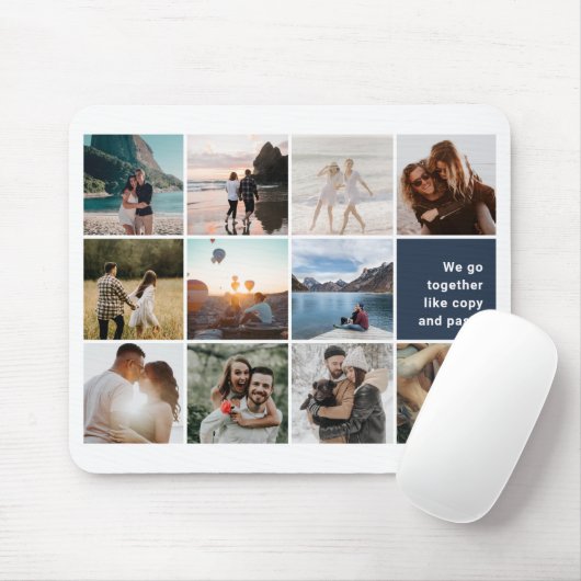 写真コラージュ一緒にコピー貼り付けのように行く マウスパッド (マウス)