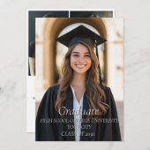 写真コラージュ卒業生と卒業生 招待状 (正面/裏面)