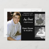 写真コラージュ卒業発表3件 案内ポストカード (正面/裏面)