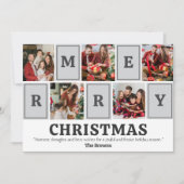 写真コラージュ可愛いモダンクリスマスシンプルの5つ シーズンカード (正面)