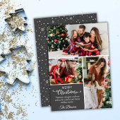 写真コラージュ可愛いモダンクリスマスシンプル3枚 シーズンカード