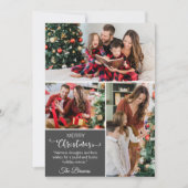 写真コラージュ可愛いモダンクリスマスシンプル3枚 シーズンカード (正面)