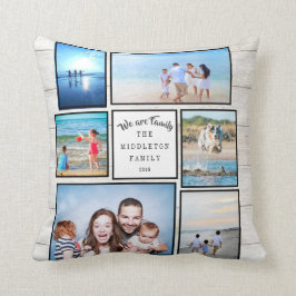写真コラージュ家族素朴私たちは家族 クッション