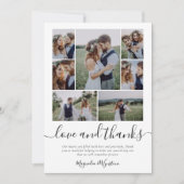 写真コラージュ愛と感謝していおし結婚てお礼Ca サンキューカード (正面)