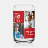 写真コラージュ最高のパパバイパー・ファーザー・デイ ガラス缶 (裏面)