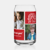 写真コラージュ最高のパパバイパー・ファーザー・デイ ガラス缶 (左)