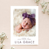 写真コラージュ私たちの小さな愛の誕生の発表 案内状