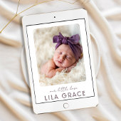 写真コラージュ私たちの小さな愛の誕生の発表 案内状