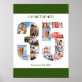 写真コラージュ第35パーソナライズされた 35誕生日 ポスター (正面)