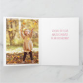 写真コラージュ第4女子の第4バースデーカード カード (内部)