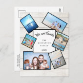 写真コラージュ素朴我々家族 ポストカード (正面/裏面)