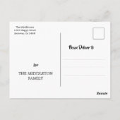 写真コラージュ素朴我々家族 ポストカード (裏面)