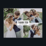 写真コラージュ結婚の感謝はがき ポストカード<br><div class="desc">写真モダンコラージュの結婚ありがとうはがき</div>