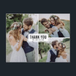 写真コラージュ結婚の感謝はがき ポストカード<br><div class="desc">写真モダンコラージュの結婚ありがとうはがき</div>