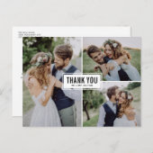 写真コラージュ結婚の感謝はがき ポストカード (正面/裏面)