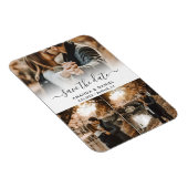 写真コラージュ結婚式の日付の保存 マグネット (右側)