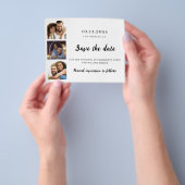 写真コラージュ結婚式の日付を保存 チラシ (手)