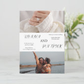 写真コラージュ結婚式招待状 招待状 (スタンド正面)