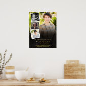 写真コラージュ葬儀 生の祝い 看板 ポスター (キッチン)