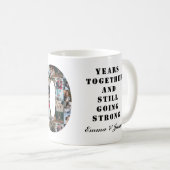 写真コラージュ10周年ギフト毎の年 コーヒーマグカップ (正面右)