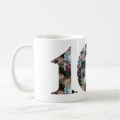 写真コラージュ10周年ギフト毎の年 コーヒーマグカップ (左)