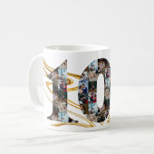 写真コラージュ10周年ギフト毎の年 コーヒーマグカップ (正面左)