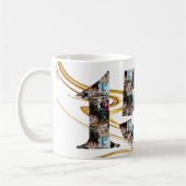 写真コラージュ15周年ギフト年ごと コーヒーマグカップ (左)