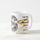 写真コラージュ16年のアニバーサリーギフト コーヒーマグカップ (正面右)