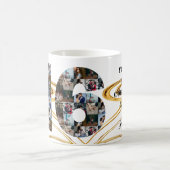 写真コラージュ16年のアニバーサリーギフト コーヒーマグカップ (中央)