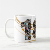 写真コラージュ18年のアニバーサリーギフト コーヒーマグカップ (左)