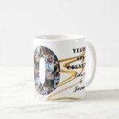 写真コラージュ20年のアニバーサリーギフト コーヒーマグカップ (正面右)