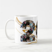 写真コラージュ20年のアニバーサリーギフト コーヒーマグカップ (左)