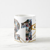 写真コラージュ21年のアニバーサリーギフト コーヒーマグカップ (中央)
