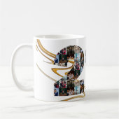 写真コラージュ21年のアニバーサリーギフト コーヒーマグカップ (左)