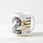 写真コラージュ22年のアニバーサリーギフト コーヒーマグカップ (正面右)