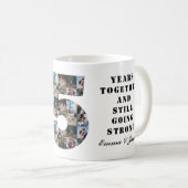 写真コラージュ25周年記念品 コーヒーマグカップ (正面右)