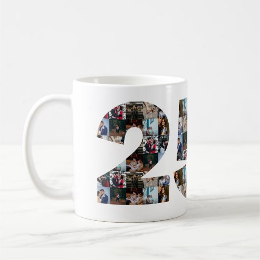 写真コラージュ25周年記念品 コーヒーマグカップ (左)