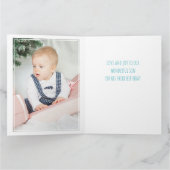 写真コラージュ3男の子の3歳の誕生日 カード (内部)