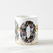 写真コラージュ30周年ギフト毎 コーヒーマグカップ (中央)