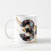 写真コラージュ34年のアニバーサリーギフト コーヒーマグカップ (左)