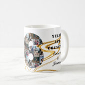 写真コラージュ36年のアニバーサリーギフト コーヒーマグカップ (正面右)