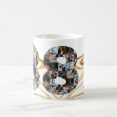 写真コラージュ38年の記念品 コーヒーマグカップ (中央)