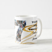 写真コラージュ47年のアニバーサリーギフト コーヒーマグカップ (正面右)