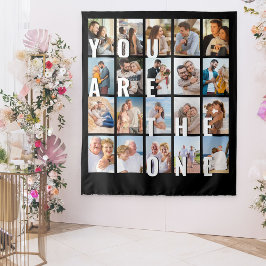 写真コラージュ あなたは特別な人 20枚の写真背景 タペストリー